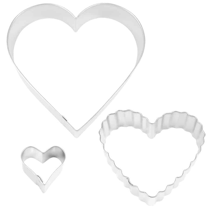 R & M 3 Piece Love Nested Cookie Cutter Set