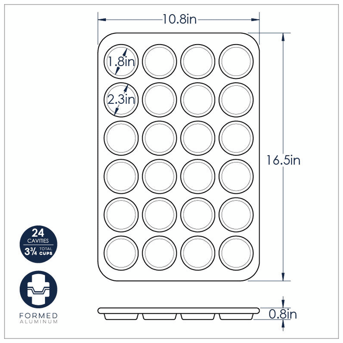 Nordic Ware Naturals 24 Cup Petite Muffin Pan