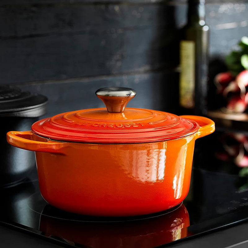 Staub Cast Iron Braiser with Glass Lid, Dutch Oven, 3.5-quart, serves 3-4,  Made in France, Cherry 