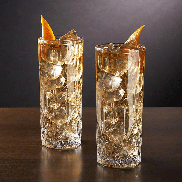 Viski Admiral Crystal Highball Glass Set of 2