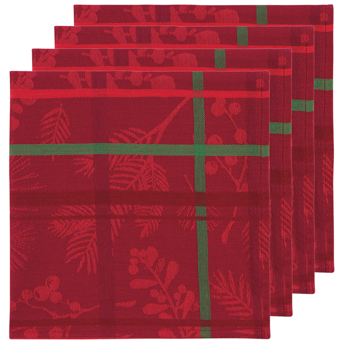 Set of 4 Winterberry Jacquard Napkins