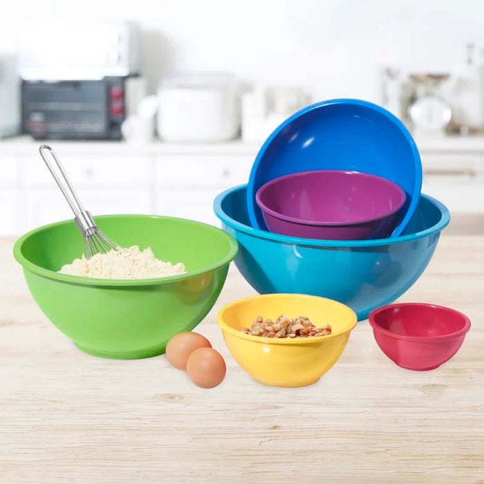 Godinger Mixing Bowls with Lids, Plastic Nesting Bowls Set, Storage Bowls,  Microwave Safe Mixing Bowl Set, 3 Bowls 3 Lids