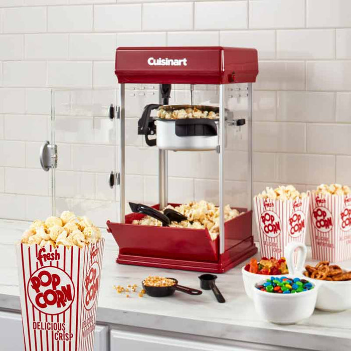 500 Watt Countertop Cinema Popcorn Maker w/ Built-In Stirring System. AC  Powered