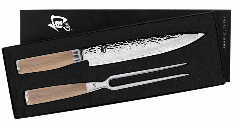 Carving Knife and Meat Fork Set - with Presentation Box - Turkey Carving Knife and Meat Fork Set Constructed from Superior Stainless Steel with Gift