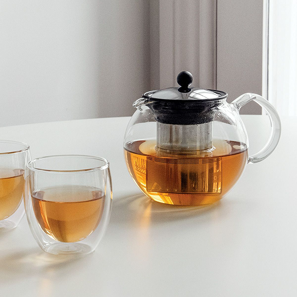 Bodum Teapot, ASSAM Glass Teapot Stainless Steel Filter, 34 oz