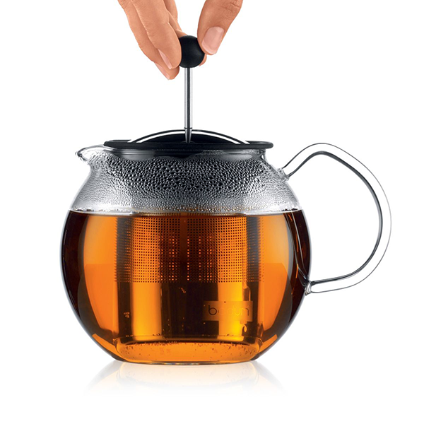 Bodum ASSAM Teapot, Glass Teapot with Stainless Steel Filter, 34 Ounce