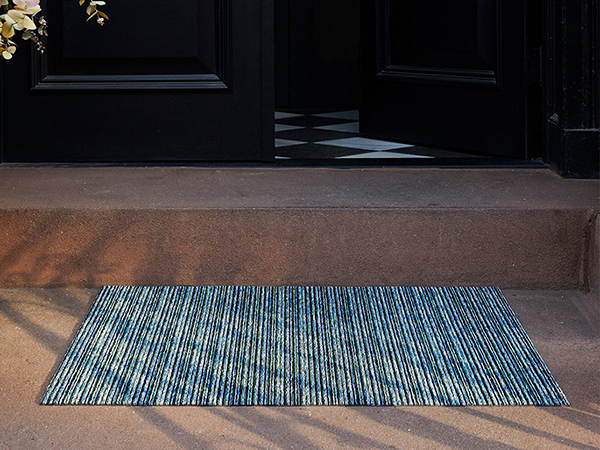 Chilewich Block Stripe Shag Indoor/Outdoor Floormat