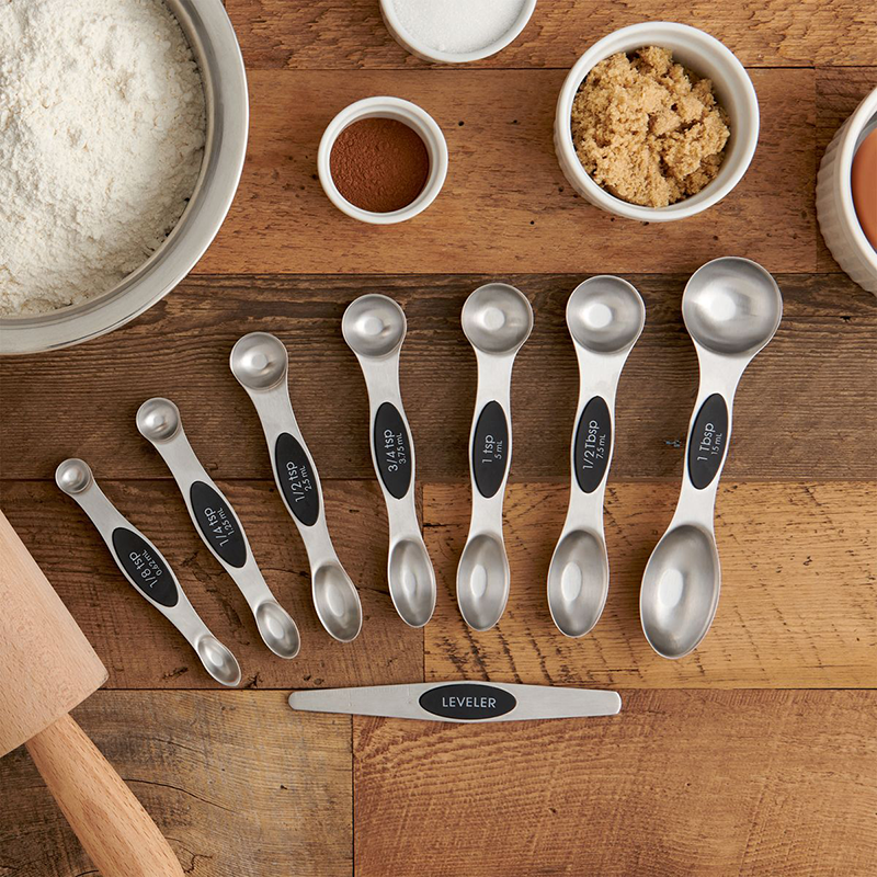 CLEARANCE! Measuring Spoons Sets of 6 with Tablespoon, Teaspoon, 3/4 tsp,  1/2 tsp 1/4 tsp 1/8 tsp, Slim Design Measuring Cups for Dry Spices and  Liquid Cooking, Stackable Spoons Easy Storage, S5629 