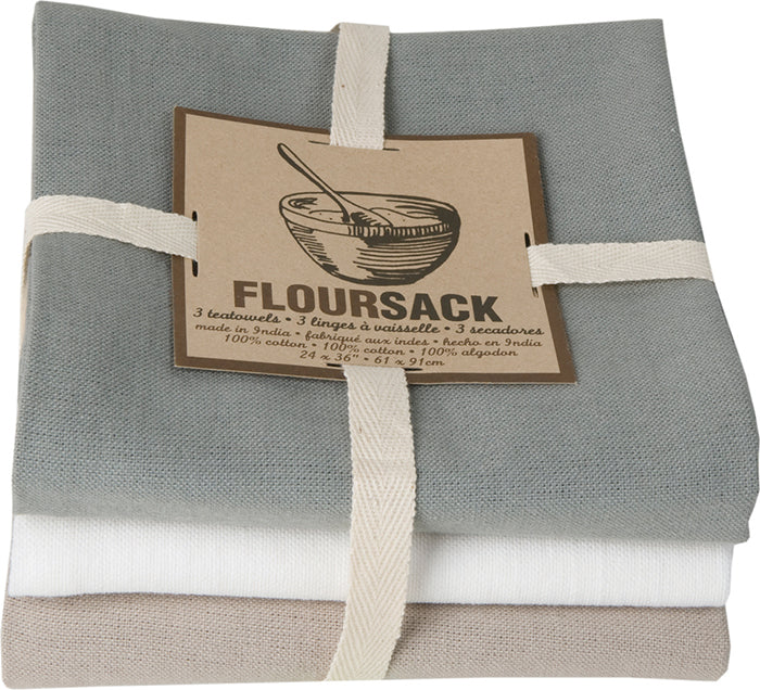 MU Kitchen 24 x 36 Flour Sack Towel - Set of 3, Peacock