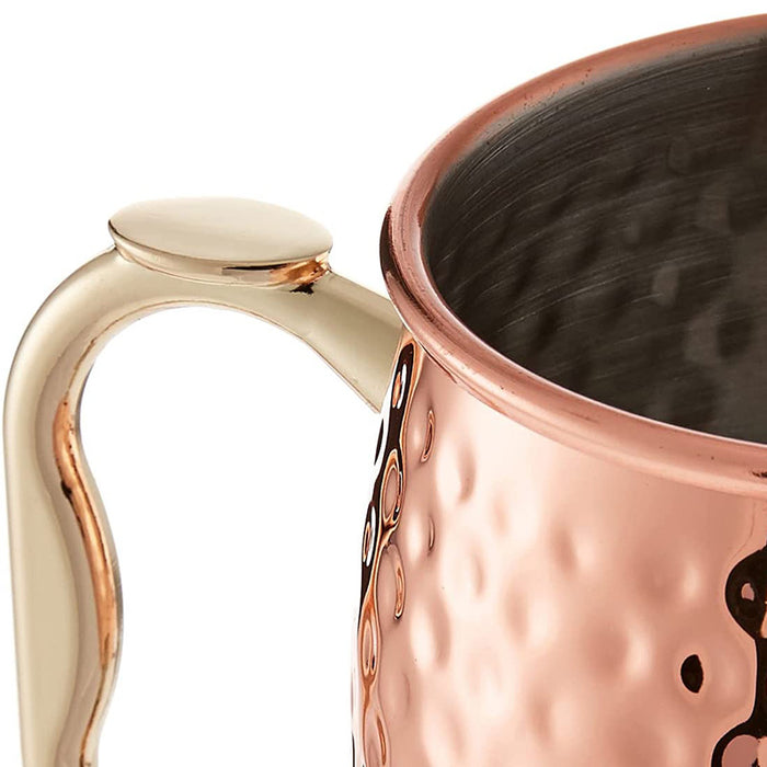 Hammered Copper Mugs Crafted in Java (Pair) - Moscow Mule Gleam