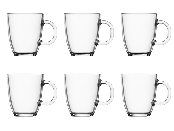 Small Glass Coffee Mugs 9 oz. Set of 10, Bulk Pack - Perfect for Coffee,  Tea, Espresso, Hot Cocoa, Other Beverages - Clear 