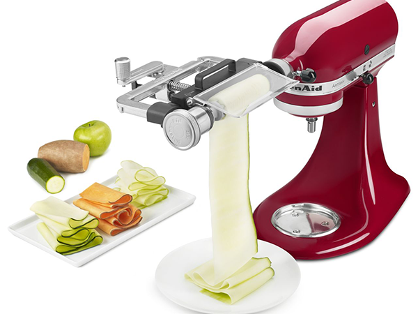 new kind Slicer/Shredder Attachment for KitchenAid Stand Mixers as  Vegetable Chopper Accessory-Salad Maker large size 5 blades