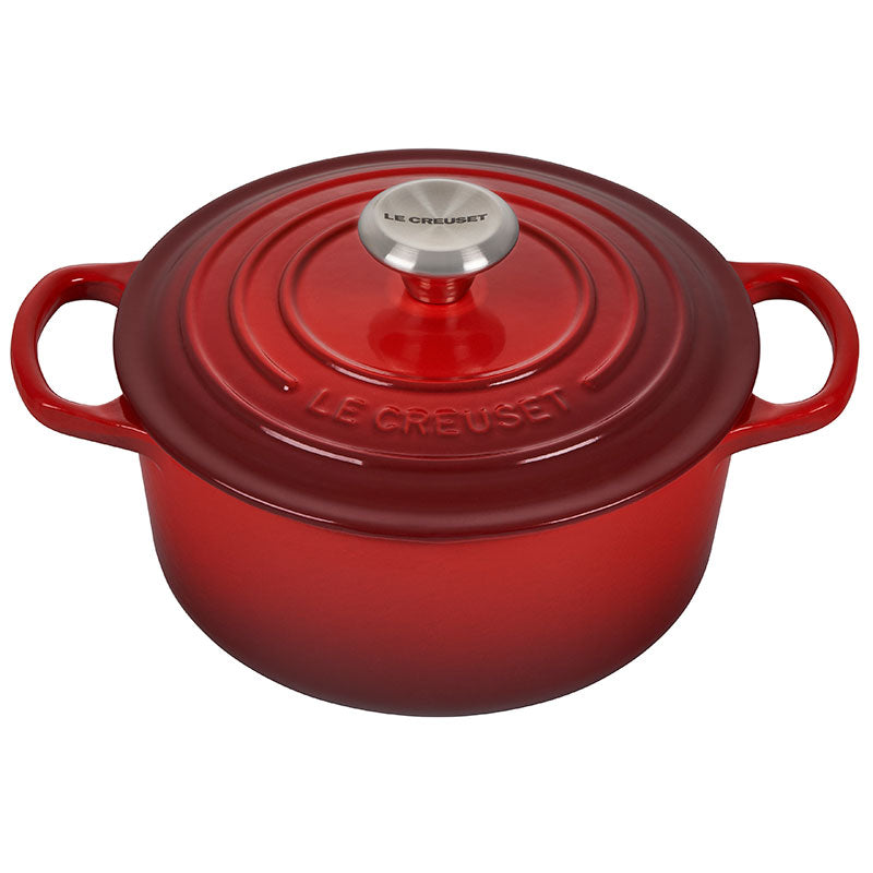 Le Creuset 2 Qt. Signature Round Dutch Oven w/Stainless Steel Knob - O –  Chef's Arsenal