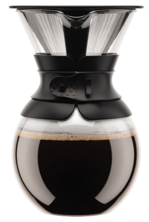 Fino Pour-Over Coffee Maker, Borosilicate Glass and Bamboo