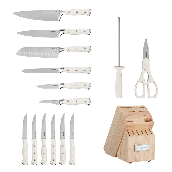 Cuisinart Forged Triple Rivet, 15-Piece Knife Set w/ Block