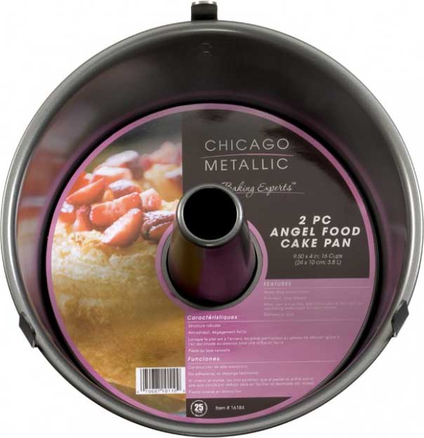 Chicago Metallic 46500 Angel Food/Tube Cake Pan, 7 1/2 dia, 2 3/4
