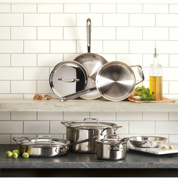 D3 Stainless 3-ply Bonded Cookware Set, Nonstick 10 piece Set