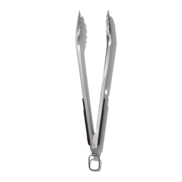Commercial commercial stainless steel kitchen tongs, non-slip grip,  black, 12 inch