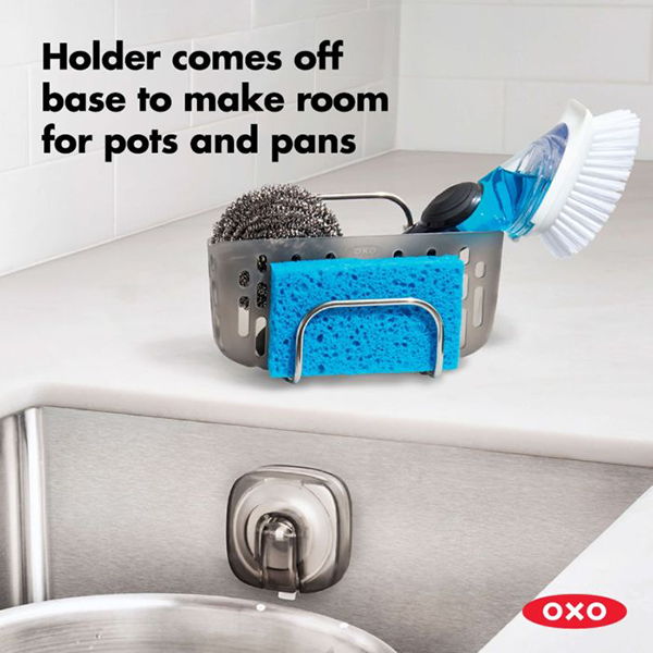 OXO STEEL Suction Sponge Holder - Spoons N Spice
