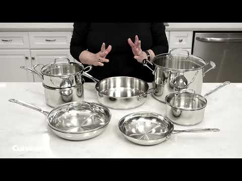 Cuisinart 10 Piece Stainless Steel Cookware Set, Gray Tools