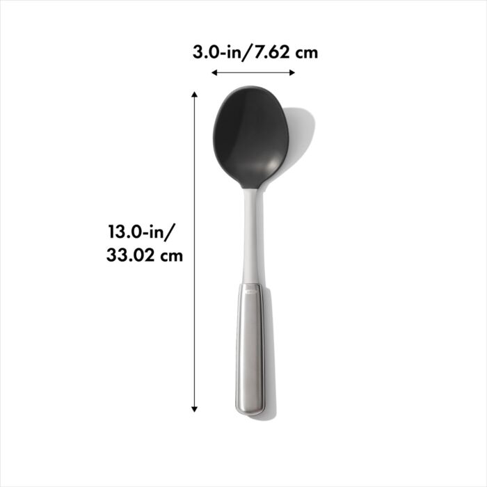 New OXO Good Grips Heavy Silicone Cooking Spoon Stainless Steel (12 Inch)