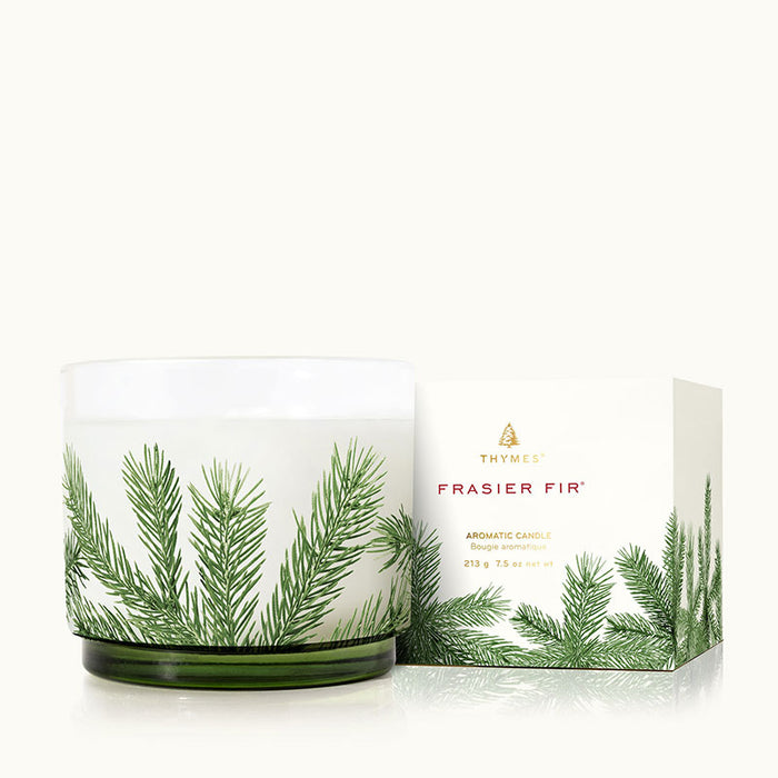 Thymes Frasier Fir Poured Candle Decorative Glass Jar