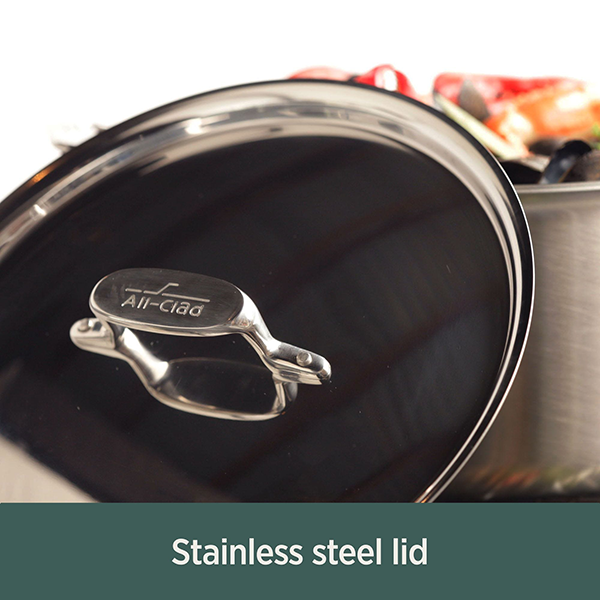 All-Clad 5-Ply D5 Stainless-Steel Polished 4-Qt Soup Pot With Lid